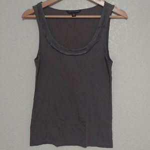 Banana Republic ruffle grey sleeveless blouse M